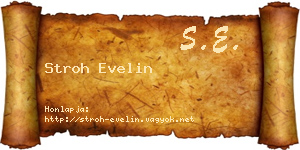 Stroh Evelin névjegykártya